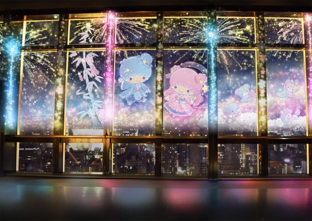 キキ＆ララが東京タワーとコラボ！ 夜のメインデッキに壮大なプロジェクションマッピングを展開中です